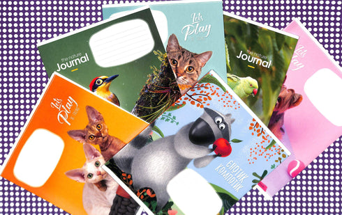 Carnet dans une cellule - 12 feuilles. (avec différents motifs sur la couverture)