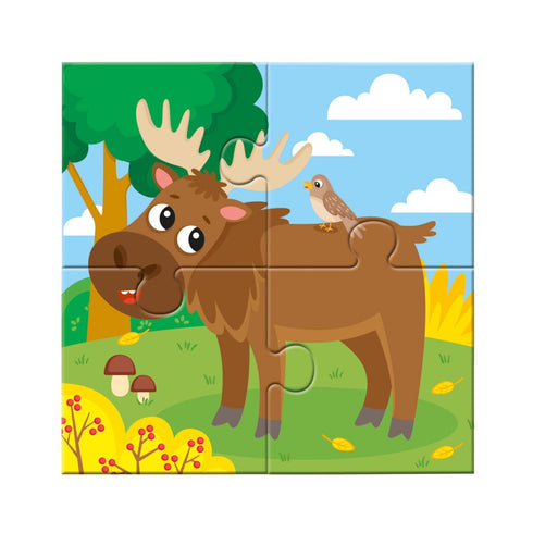 Rompecabezas para colorear acuático reutilizable. Animales del bosque - 9789667615154