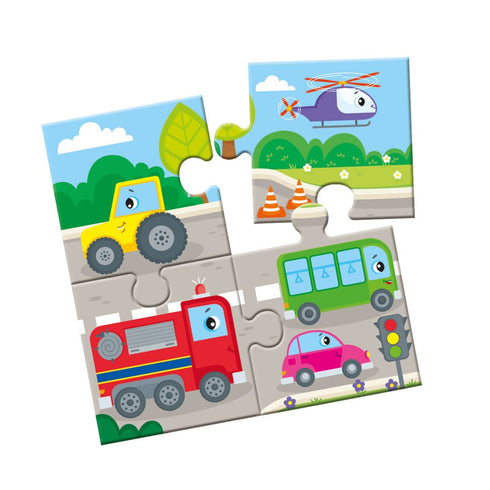 Wiederverwendbares Wasser-Malbuch-Puzzle. Lustige Autos - 9789667615130