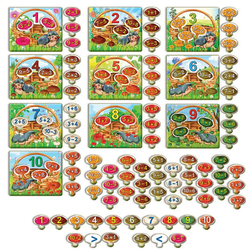 Jeu Apprenons à compter. Ramasse les champignons - 4820121182630