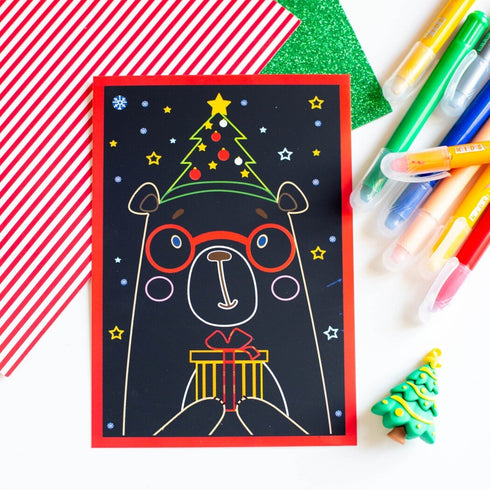 Color engravings and coloring pages. New year