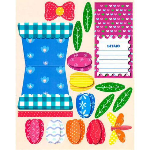 Tarjeta de flores hecha a mano. Tulipanes