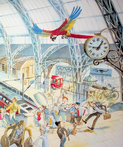 Petit bus rouge en ville