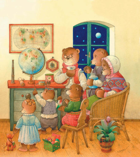 Veddmerivka. Gran viaje navideño de la familia de osos alrededor del mundo