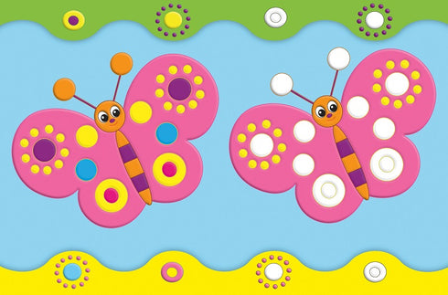 Autocollants éducatifs pour les tout-petits. Papillon