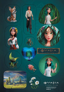 Dryad. The protector of the forest (stickers) (Ukrainian Edition)